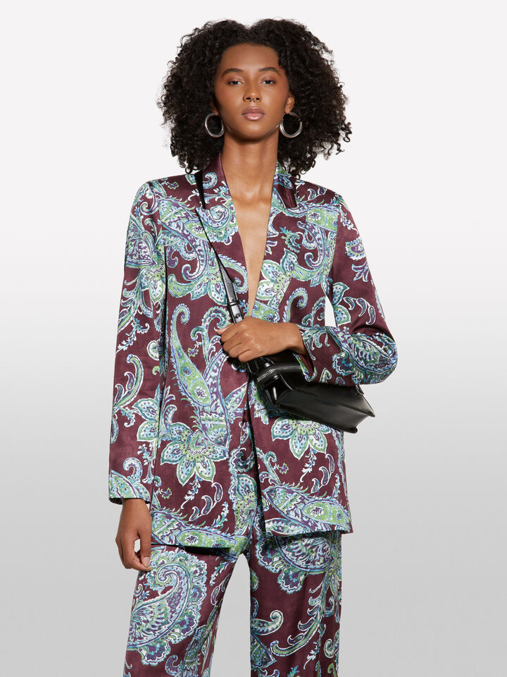 Paisley pattern open blazer - women's blazers - Multi-color | Sisley image number 3